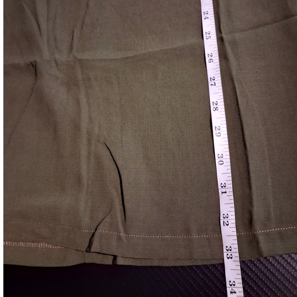 NWT Lulus Shift and Shout Olive Green Short Sleeve Mini Shift Dress M Party Mod - Picture 11 of 12